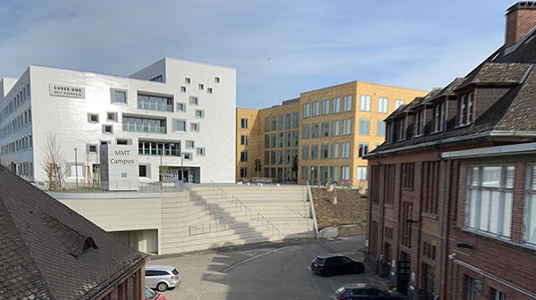 Campus buildings aerial view